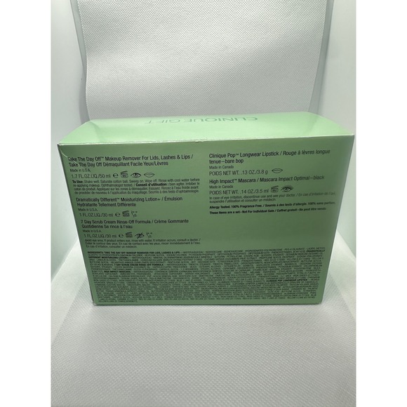 Clinique Gift Set Makeup Remover, Lipstick, Mascara, Moisturizer, Scrub - Picture 2 of 2